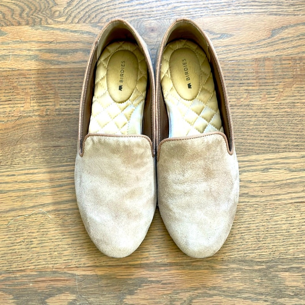 Birdies The Starling Latte Suede Ballet Flats Loafers